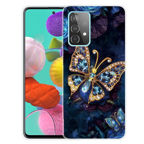 Pattern Printing Flexible TPU Phone Case for Samsung Galaxy A32 5G/M32 5G - Beautiful Butterfly - 1