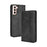 Auto-absorbed Retro Style Wallet Stand Leather Phone Case for Samsung Galaxy S21+ 5G - Black - 2