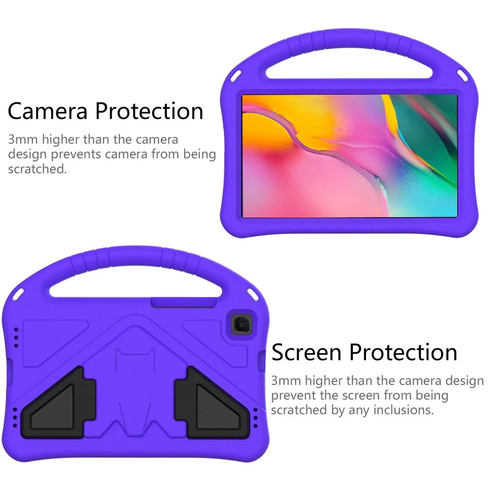 Anti-shock with Pen Slot Handle EVA Tablet Case for Samsung Galaxy Tab A 8.0 Wi-Fi (2019) SM-T290/Tab A 8.0 LTE (2019) SM-T295 - Purple - 3