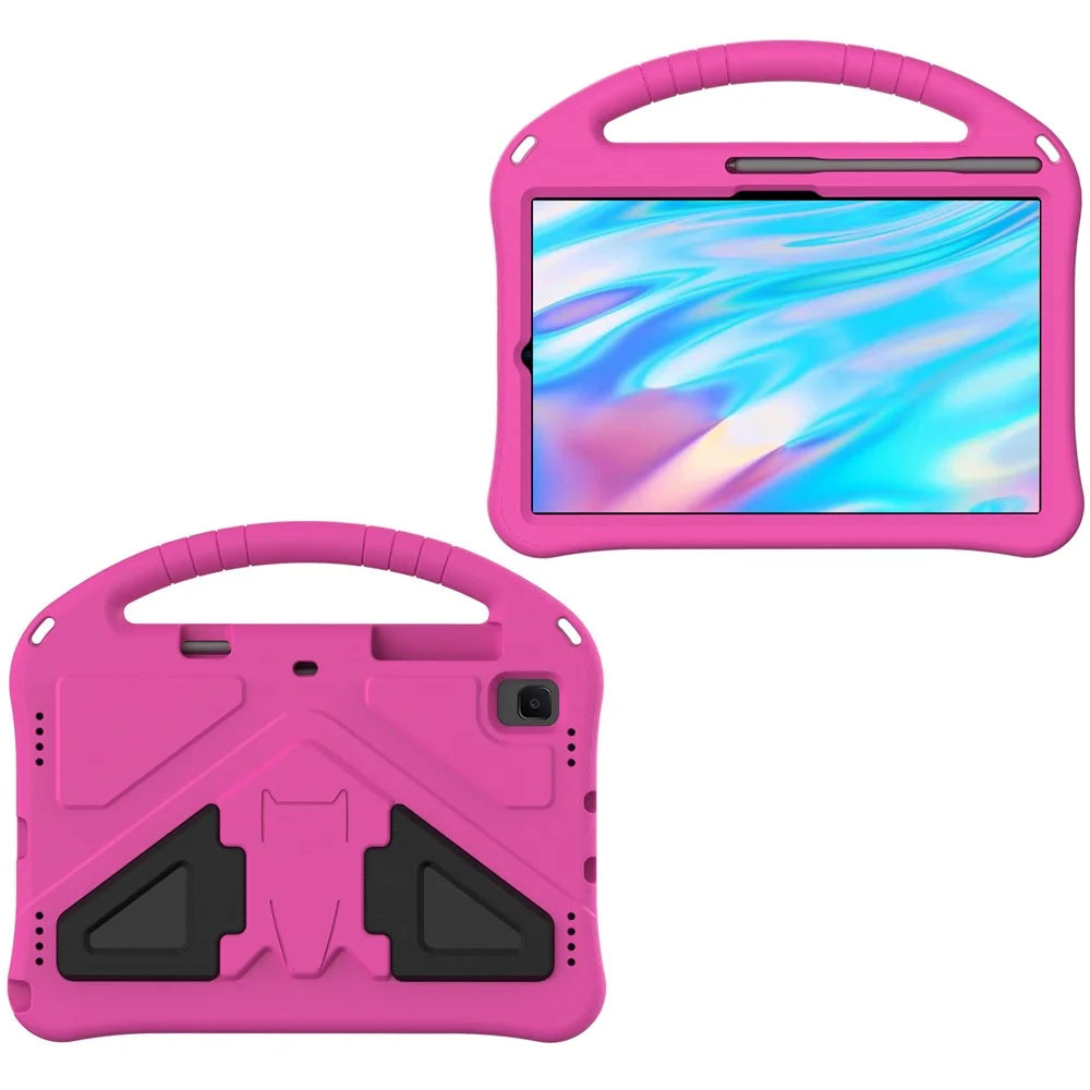 EVA Anti-shock Handle Tablet Case with Pen Slot for Samsung Galaxy Tab S5e SM-T720 - Rose - 1