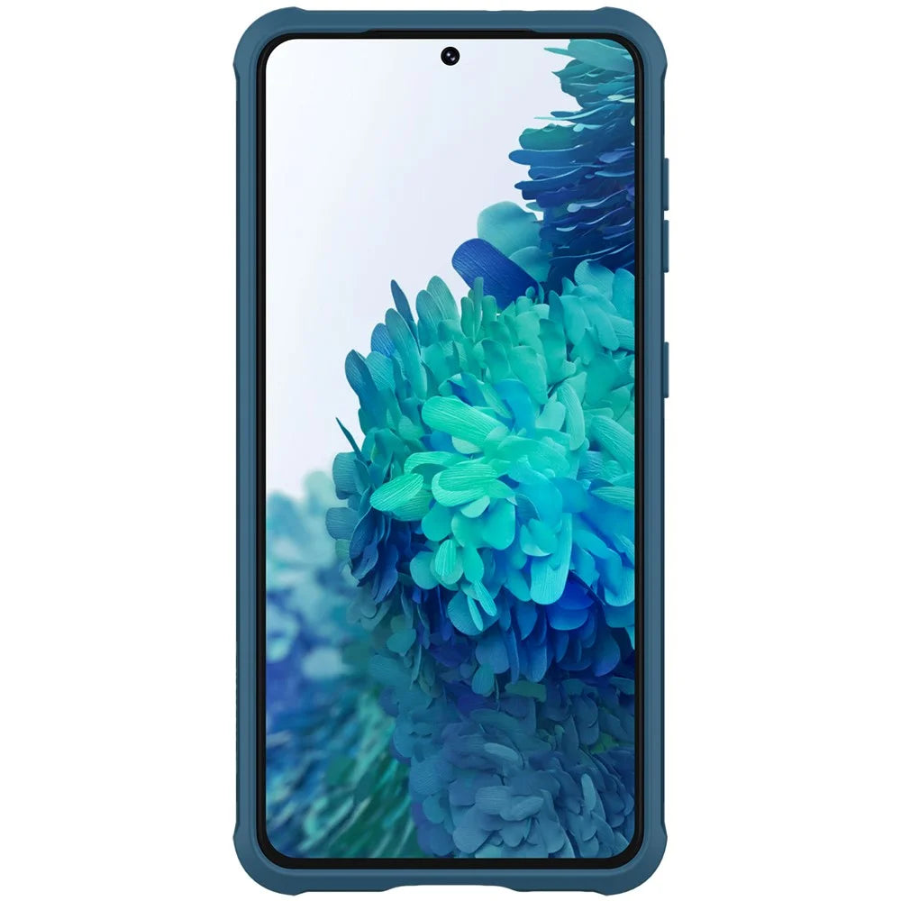 NILLKIN CamShield Pro Shell PC Panel + TPU Frame Full Protection Cover for Samsung Galaxy S21 4G/5G - Blue - 3