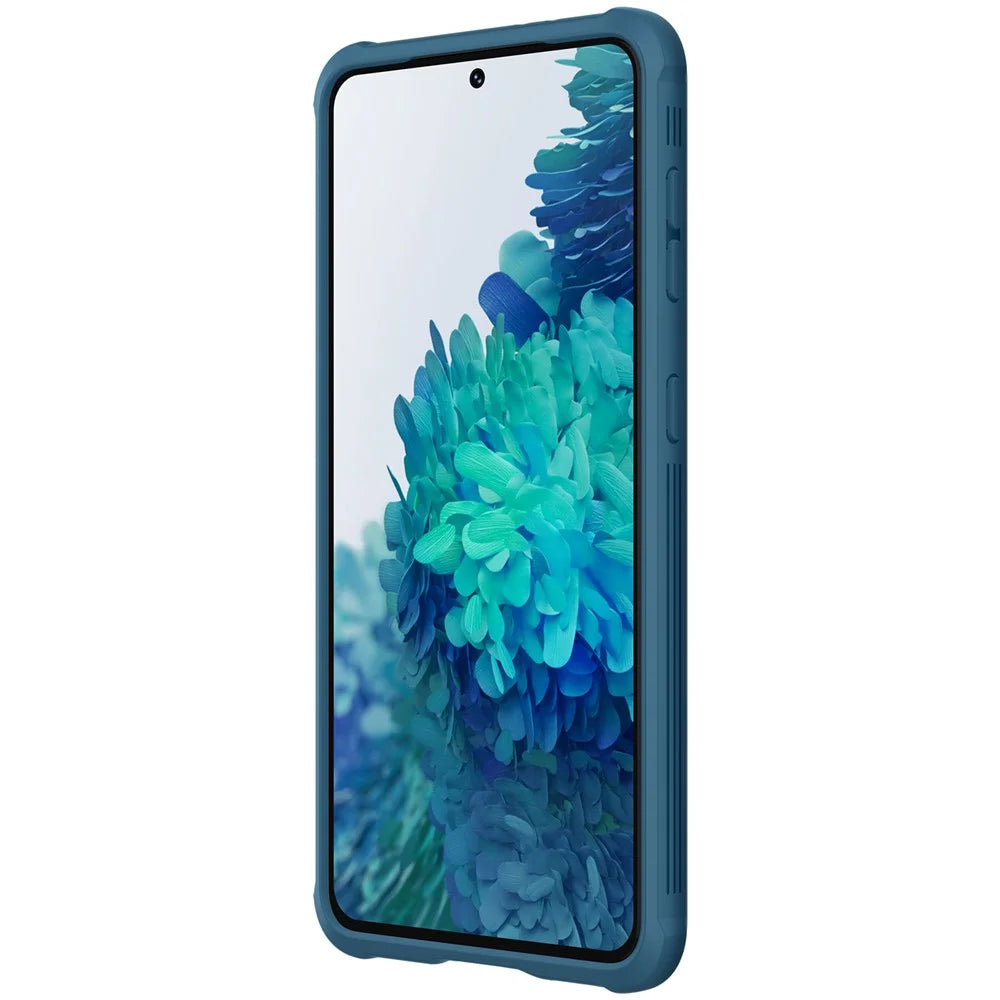 NILLKIN CamShield Pro Shell PC Panel + TPU Frame Full Protection Cover for Samsung Galaxy S21 4G/5G - Blue - 5
