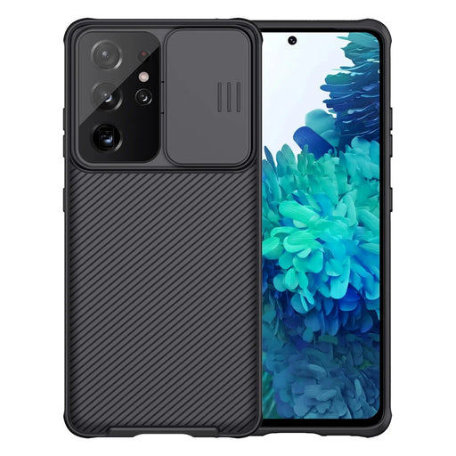 NILLKIN CamShield Pro Drop Resistant PC Panel + TPU Frame Cover Shell for Samsung Galaxy S21 Ultra 5G - Black - 1