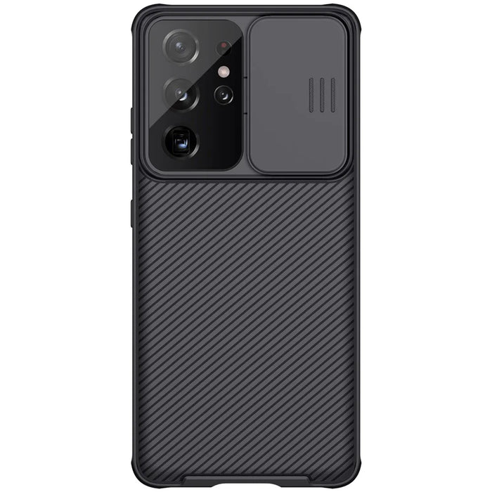 NILLKIN CamShield Pro Drop Resistant PC Panel + TPU Frame Cover Shell for Samsung Galaxy S21 Ultra 5G - Black - 2