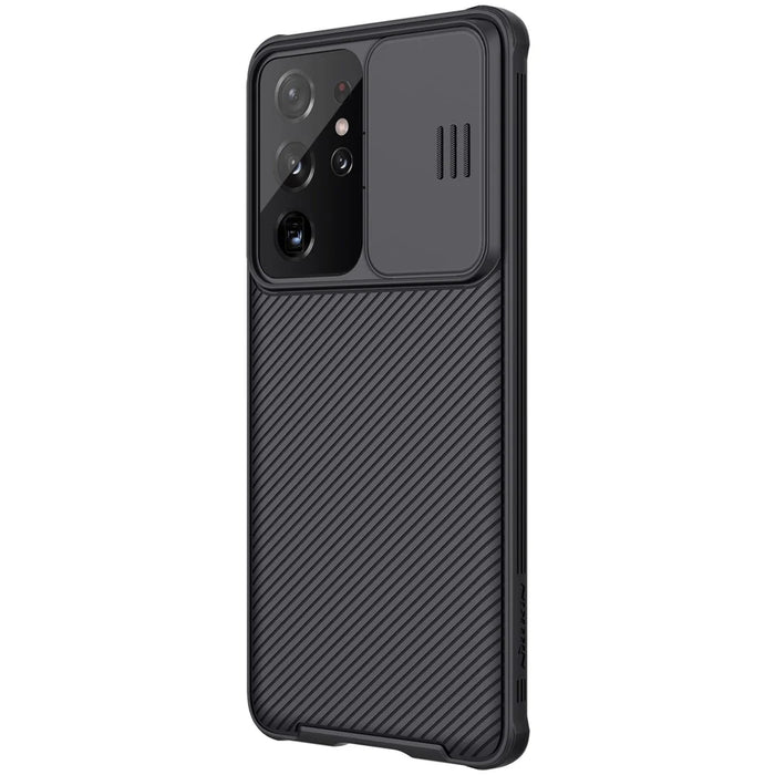 NILLKIN CamShield Pro Drop Resistant PC Panel + TPU Frame Cover Shell for Samsung Galaxy S21 Ultra 5G - Black - 4