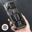 Back Clip Plastic + TPU Hybrid Case Kickstand Shell with Built-in Metal Sheet for Samsung Galaxy A72 4G/5G - Grey - 2