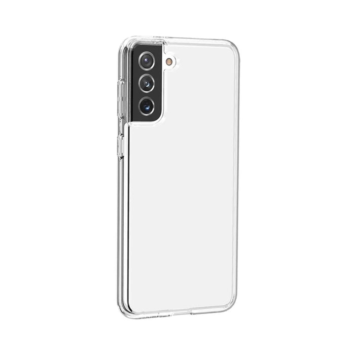 Clear Design Anti-fingerprint Case for Samsung Galaxy S21 Plus 5G PC+TPU Combo Back Case - Transparent - 3