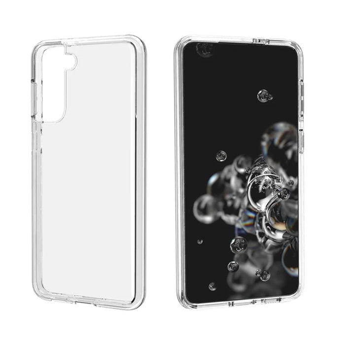 Clear Design Anti-fingerprint Case for Samsung Galaxy S21 Plus 5G PC+TPU Combo Back Case - Transparent - 5