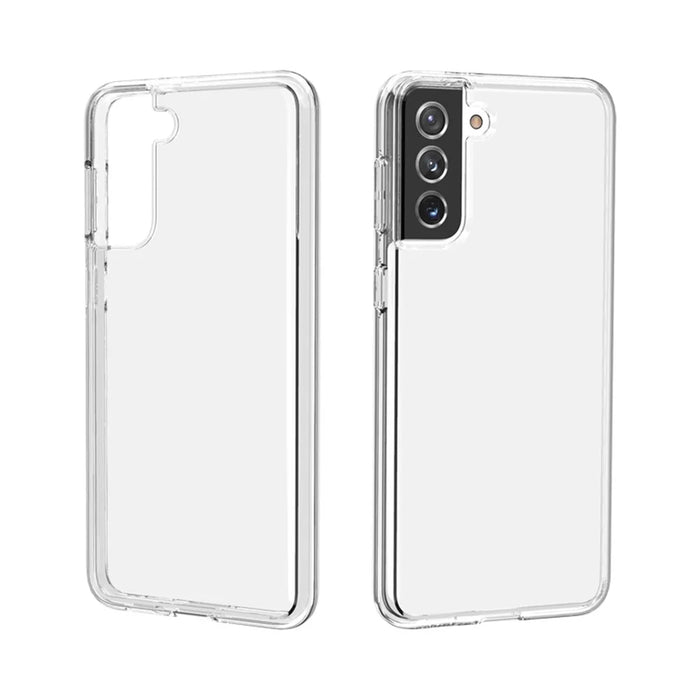 Clear Design Anti-fingerprint Case for Samsung Galaxy S21 Plus 5G PC+TPU Combo Back Case - Transparent - 6
