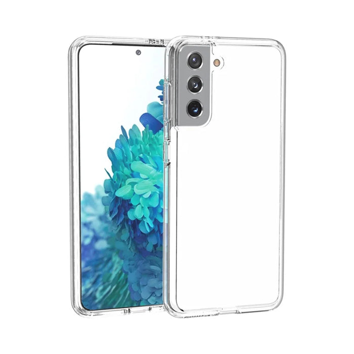 Clear Design Anti-fingerprint PC+TPU Combo Back Case for Samsung Galaxy S21 4G/5G - Transparent - 7