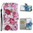 Pattern Printing Flip Leather Wallet Protective Case for Samsung Galaxy S21 4G/5G - Rose Flower - 1