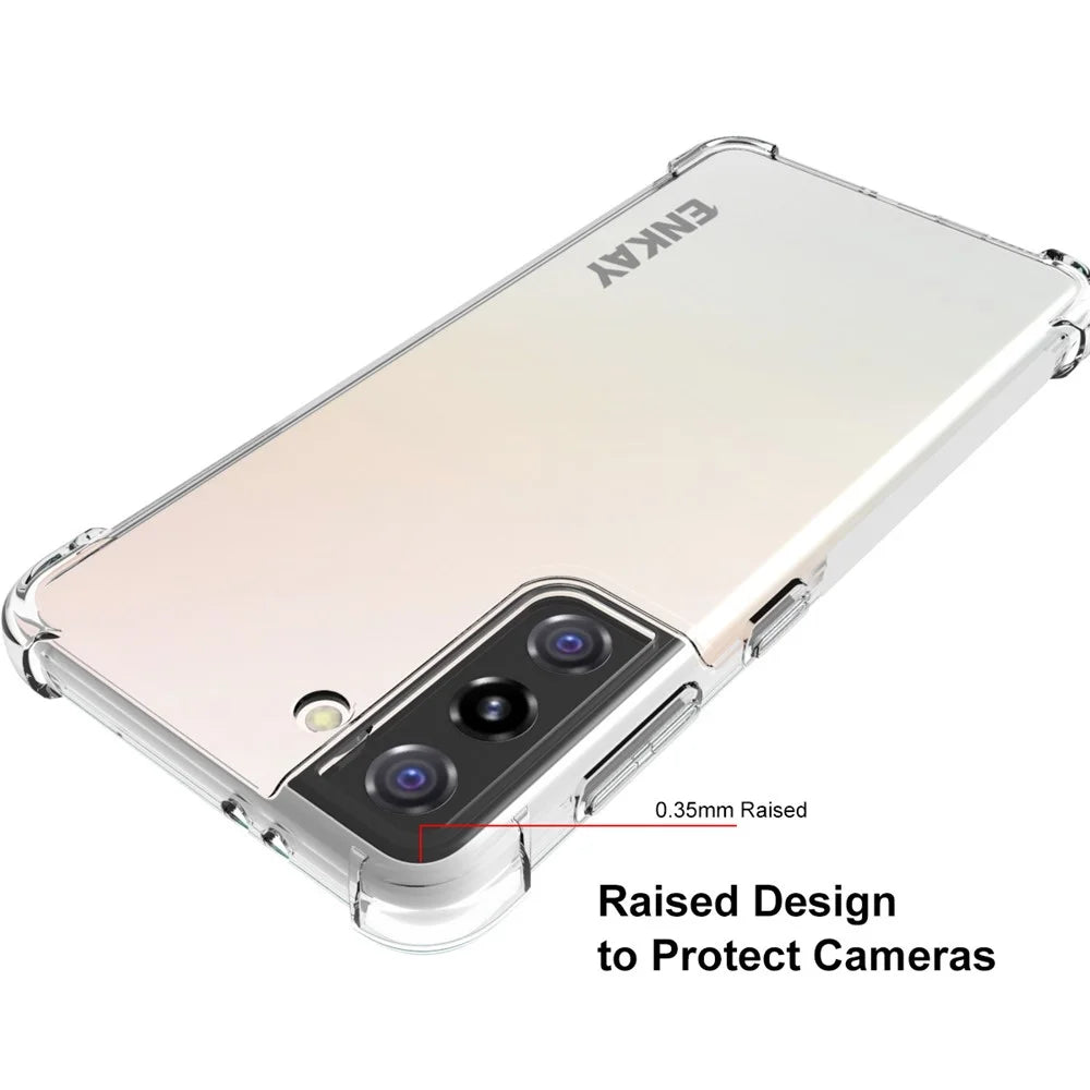 ENKAY HAT PRINCE ENK-PC092 Antislip 4 Corners Thickened Shockproof Clear TPU Cover for Samsung Galaxy S21 4G / 5G - 3