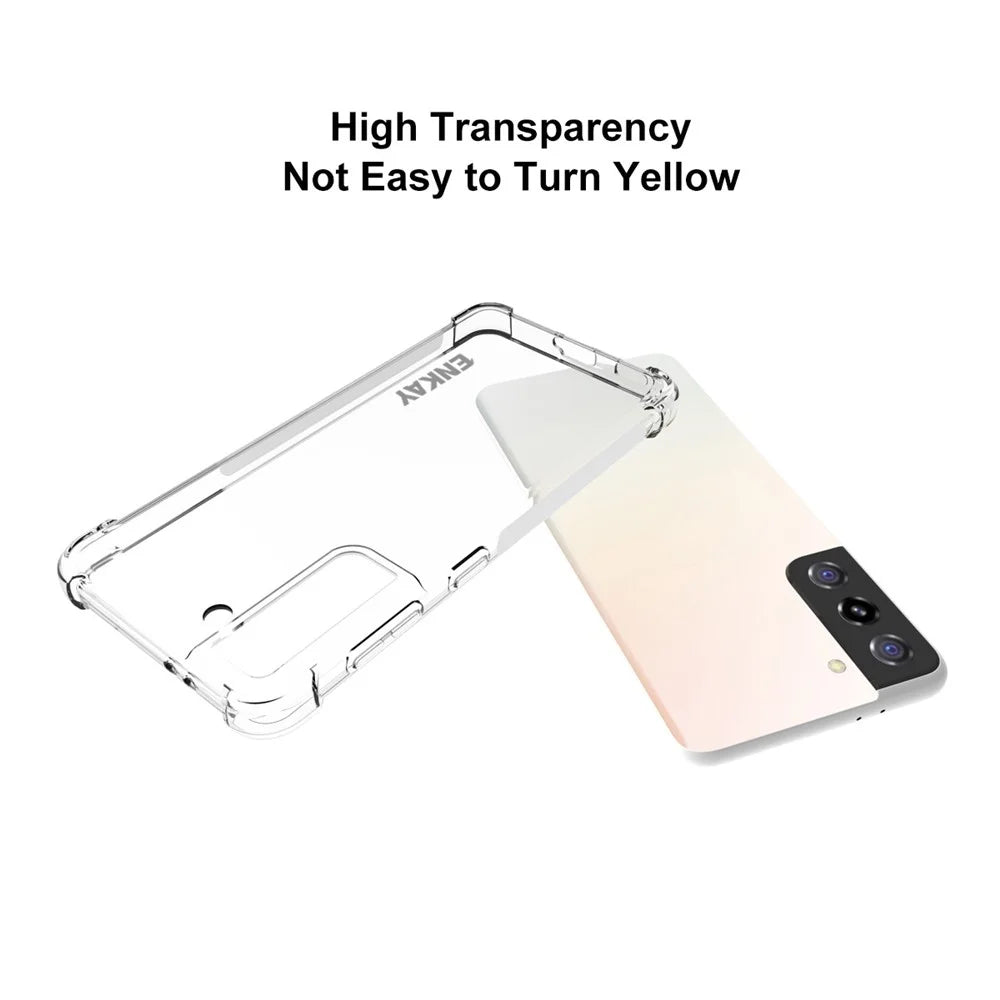 ENKAY HAT PRINCE ENK-PC092 Antislip 4 Corners Thickened Shockproof Clear TPU Cover for Samsung Galaxy S21 4G / 5G - 5