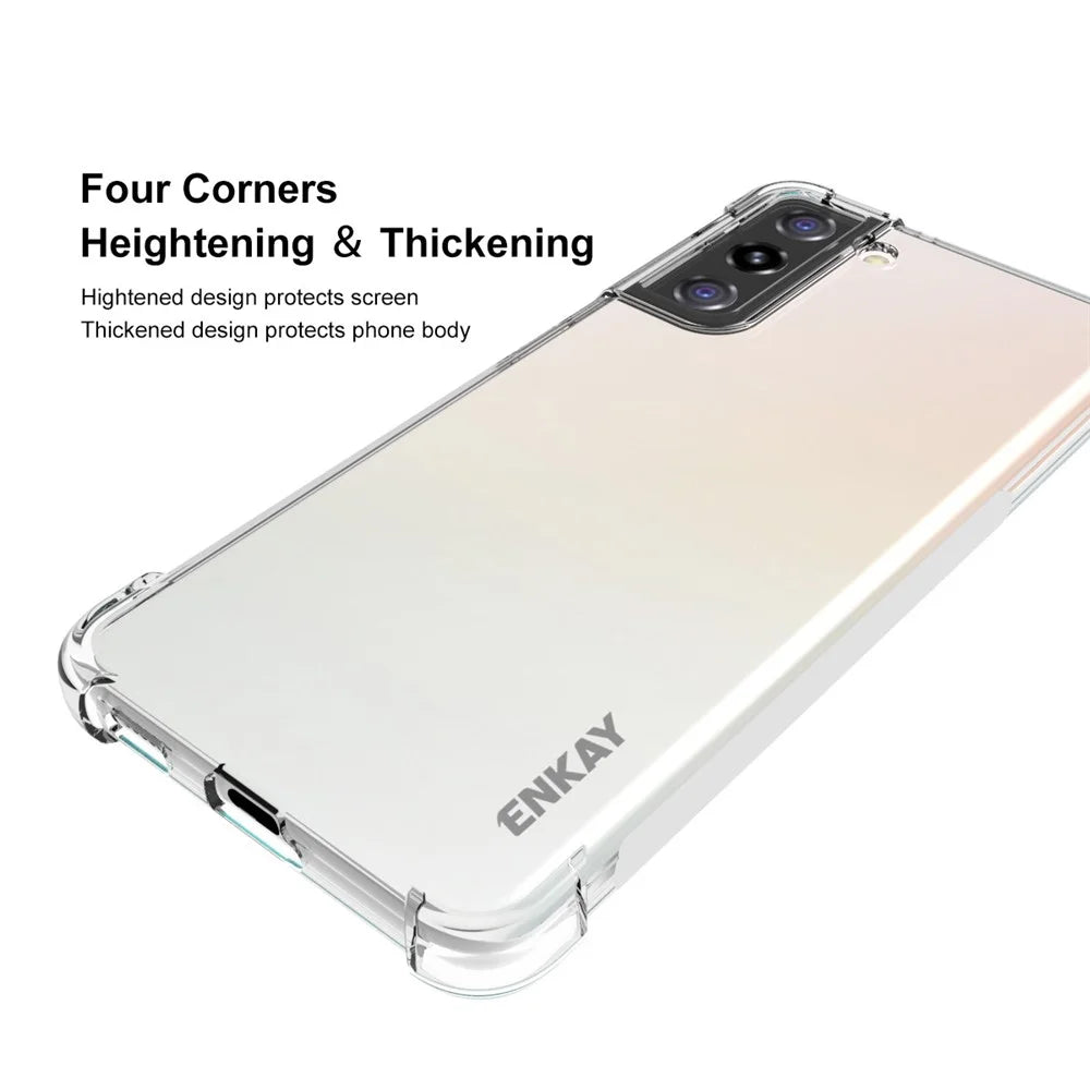 ENKAY HAT PRINCE ENK-PC093 Antislip 4 Corners Thickened Shockproof Clear TPU Cover for Samsung Galaxy S21+ 5G - 2