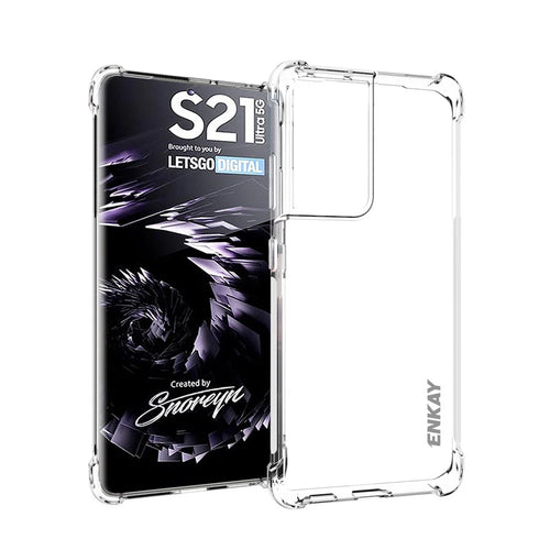 ENKAY HAT PRINCE ENK-PC094 Antislip 4 Corners Thickened Shockproof Clear TPU Cover for Samsung Galaxy S21 Ultra 5G - 1