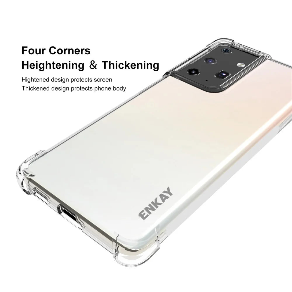 ENKAY HAT PRINCE ENK-PC094 Antislip 4 Corners Thickened Shockproof Clear TPU Cover for Samsung Galaxy S21 Ultra 5G - 2