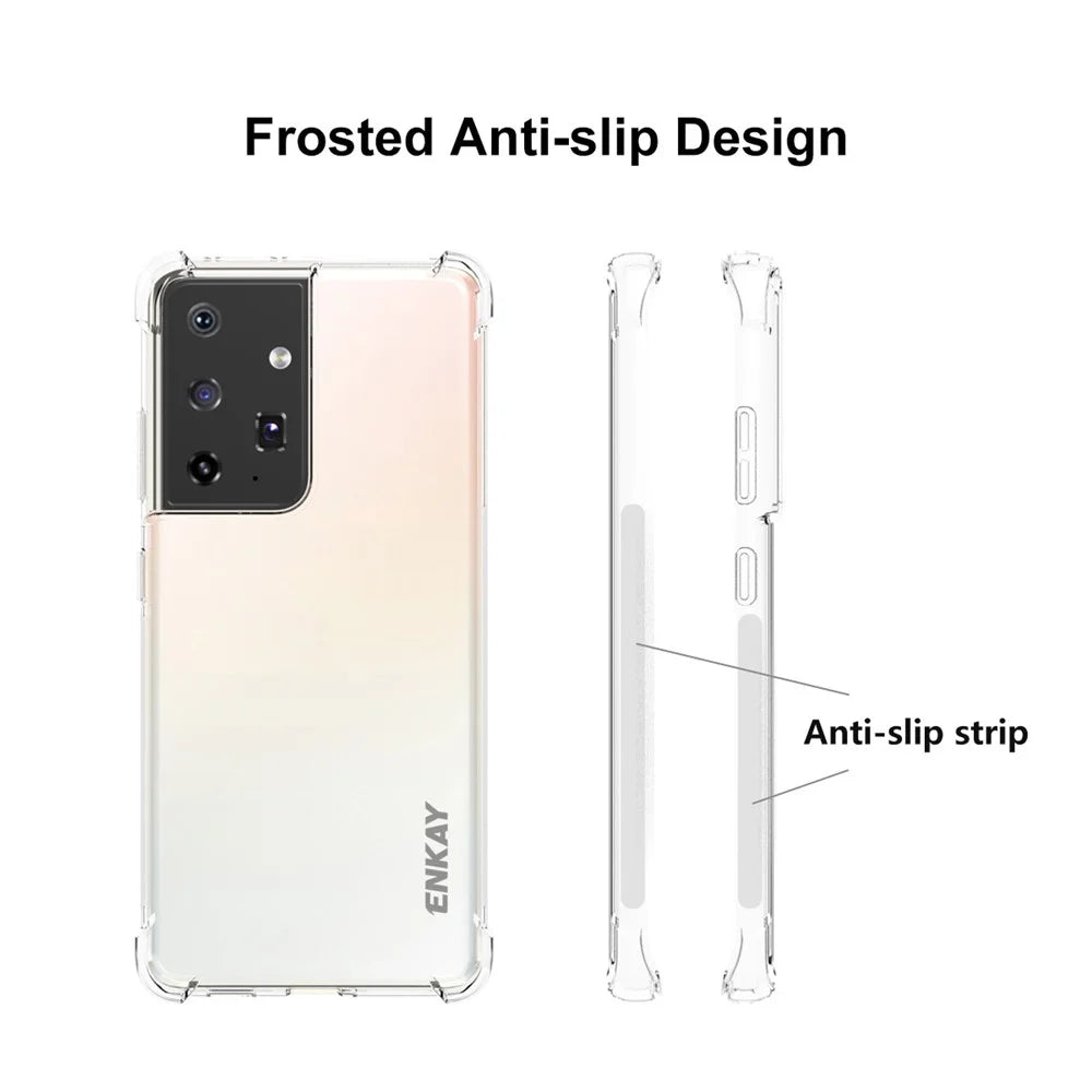 ENKAY HAT PRINCE ENK-PC094 Antislip 4 Corners Thickened Shockproof Clear TPU Cover for Samsung Galaxy S21 Ultra 5G - 4
