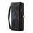 CASEME 008 Series for Samsung Galaxy S21 Ultra 5G PU Leather Zipper Multi-function Phone Case Magnetic Detachable 2-in-1 Wallet Stand Cover - Black - 2