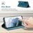AUTSPACE A01 Series RFID Blocking Retro Matte Leather Case Wallet for Samsung Galaxy S21 4G/5G - Blue - 3