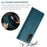 AUTSPACE A01 Series RFID Blocking Retro Matte Leather Case Wallet for Samsung Galaxy S21 4G/5G - Blue - 4