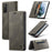 AUTSPACE A01 Series Retro Style Matte Stand Wallet Leather Case for Samsung Galaxy S21+ 5G - Coffee - 1