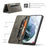 AUTSPACE A01 Series Retro Style Matte Stand Wallet Leather Case for Samsung Galaxy S21+ 5G - Coffee - 2