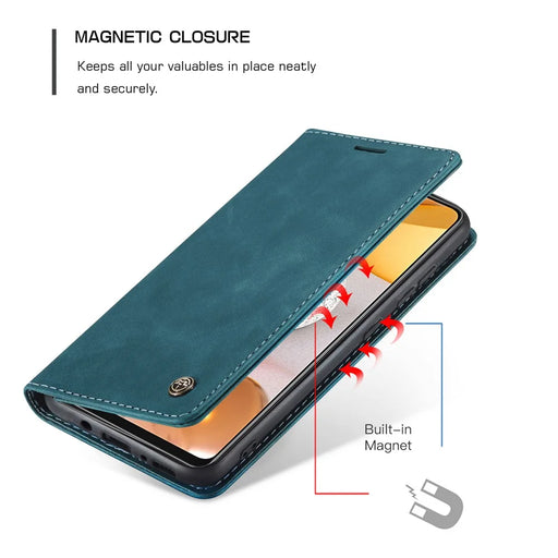 CASEME 013 Series Auto-absorbed Wallet Leather Shell for Samsung Galaxy S21+ 5G - Blue - 2