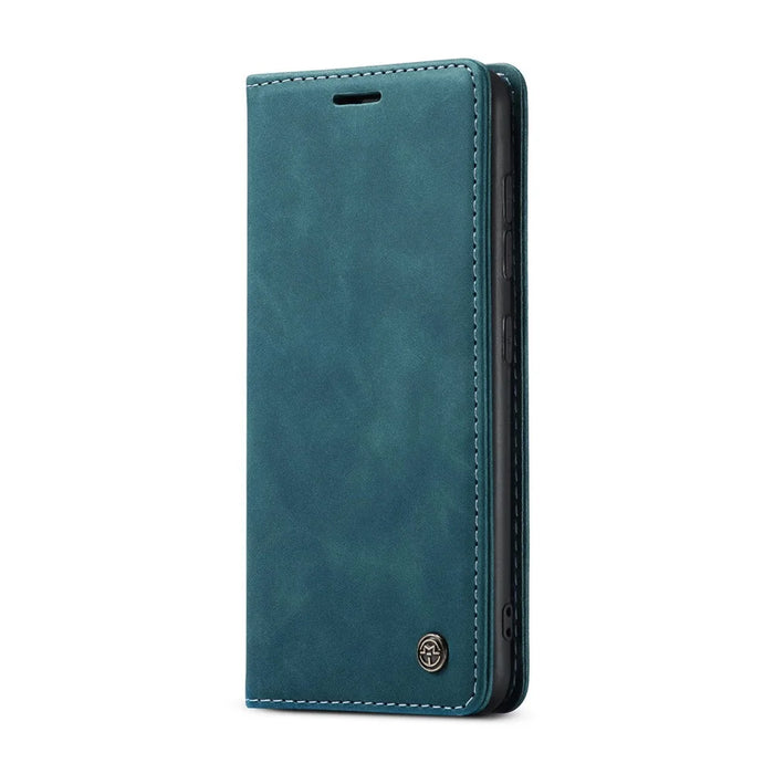 CASEME 013 Series Auto-absorbed Wallet Leather Shell for Samsung Galaxy S21+ 5G - Blue - 5
