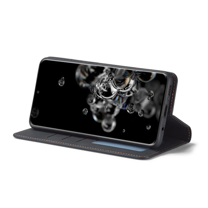 FORWENW Fantasy Series Wallet  Leather Phone Stand Case for Samsung Galaxy S21 4G/5G - Black - 5
