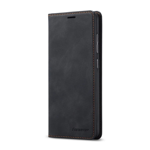FORWENW Fantasy Series Skin-Touch Feeling Leather Wallet Stand Case for Samsung Galaxy S21 Plus 5G - Black - 2