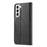LC.IMEEKE Phone Shell for Samsung Galaxy S21 4G/5G PU Leather Wallet Foldable Stand Case - Black - 3