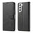 LC.IMEEKE for Samsung Galaxy S21+ 5G Foldable Stand Cover Leather Wallet All Round Full Protection Case - Black - 4