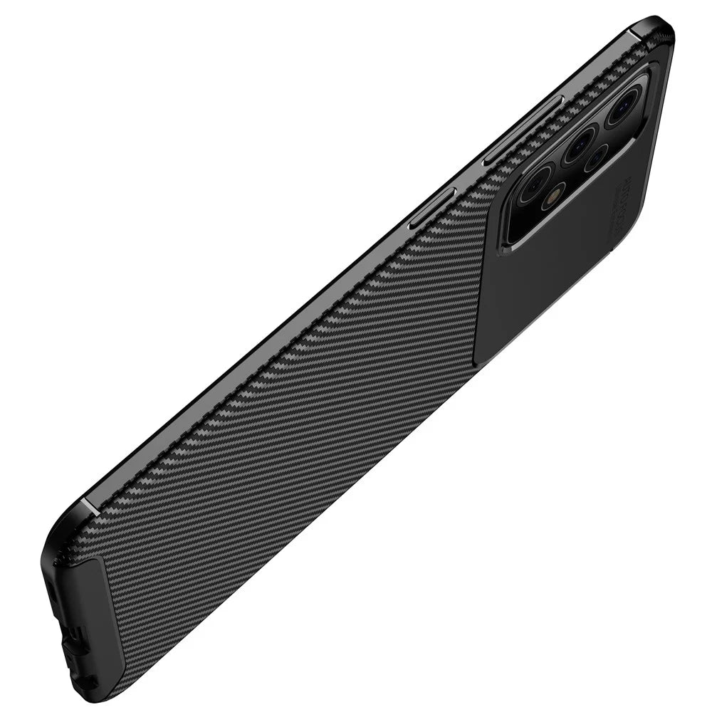 For Samsung Galaxy A52 4G/5G / A52s 5G Drop Resistant Carbon Fiber Texture Surface TPU Mobile Phone Case - Black - 5