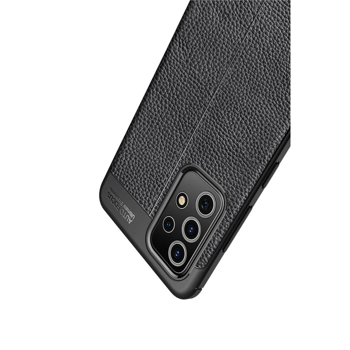Litchi Texture Soft TPU Protector Mobile Phone Cover for Samsung Galaxy A52 4G/5G / A52s 5G - Black - 5