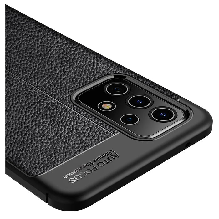 Litchi Texture Soft TPU Protector Mobile Phone Cover for Samsung Galaxy A52 4G/5G / A52s 5G - Black - 6