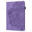 Imprinted Flower Pattern Leather Wallet Stand Tablet Protective Shell for Samsung Galaxy Tab S7 SM-T870 SM-T875 SM-T876B / S8 - Purple - 3