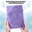 Imprinted Flower Pattern Leather Wallet Stand Tablet Protective Shell for Samsung Galaxy Tab S7 SM-T870 SM-T875 SM-T876B / S8 - Purple - 5