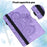 Imprinted Flower Pattern Leather Wallet Stand Tablet Protective Shell for Samsung Galaxy Tab S7 SM-T870 SM-T875 SM-T876B / S8 - Purple - 7