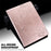 Imprinted Flower Pattern Leather Wallet Stand Tablet Protective Shell for Samsung Galaxy Tab S6 Lite (2020) / (2022) / (2024) - Rose Gold - 6
