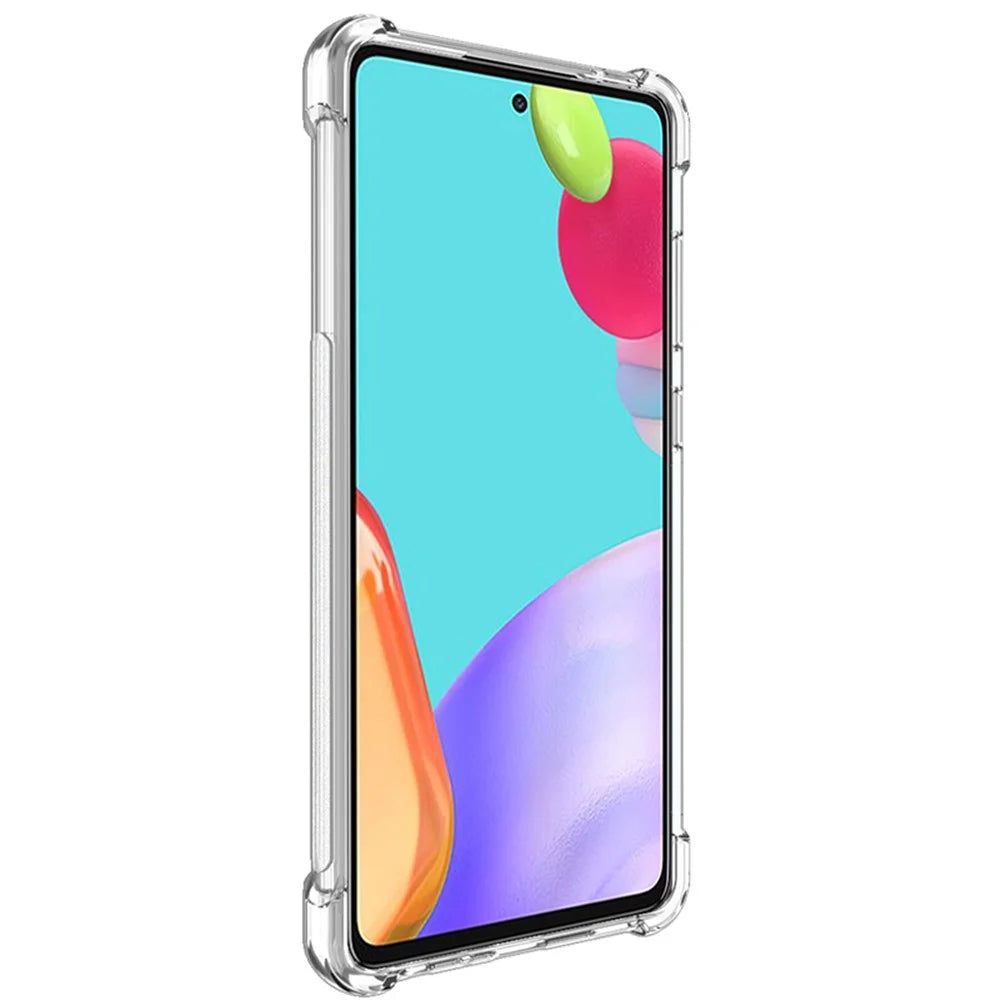 IMAK Four Corner Airbags Shockproof Clear TPU Cover + Screen Film for Samsung Galaxy A52 4G/5G / A52s 5G - Transparent - 5