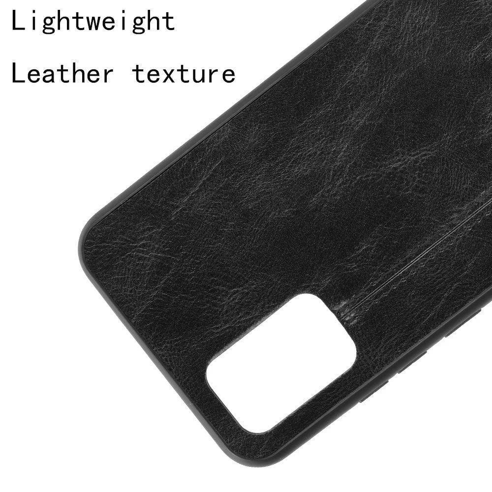PU Leather Coated Hybrid Mobile Phone Case Stitching Design for Samsung Galaxy A02s (164.2mm) - Black - 5