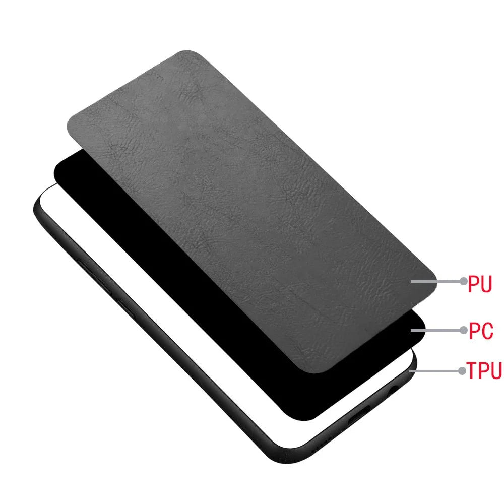 PU Leather Coated Hybrid Mobile Phone Case Stitching Design for Samsung Galaxy A02s (164.2mm) - Black - 7