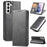 Auto-absorbed Leather Wallet Stand Cell Phone Protective Case for Samsung Galaxy S21+ 5G - Black - 1