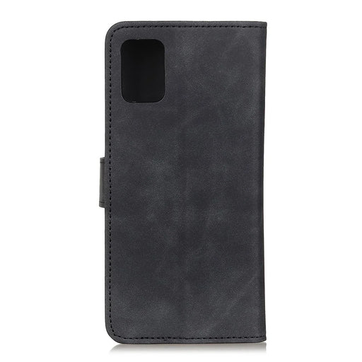 KHAZNEH Retro Style Leather Mobile Phone Wallet Cover for Samsung Galaxy A52 4G / 5G / A52s 5G - Black - 2
