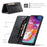 AUTSPACE A01 Series RFID Blocking Retro Matte Leather Case Wallet for Samsung Galaxy A70 - Black - 2