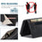 AUTSPACE A01 Series RFID Blocking Retro Matte Leather Case Wallet for Samsung Galaxy A70 - Black - 7
