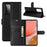 Wallet Stand Design Litchi Texture Leather Phone Cover for Samsung Galaxy A72 4G / 5G - Black - 1