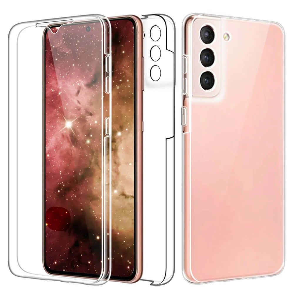 PET Cover + TPU Frame + Acrylic Panel Phone Shell for Samsung Galaxy S21 Plus 5G Clear Full Protection Hybrid Case - 1