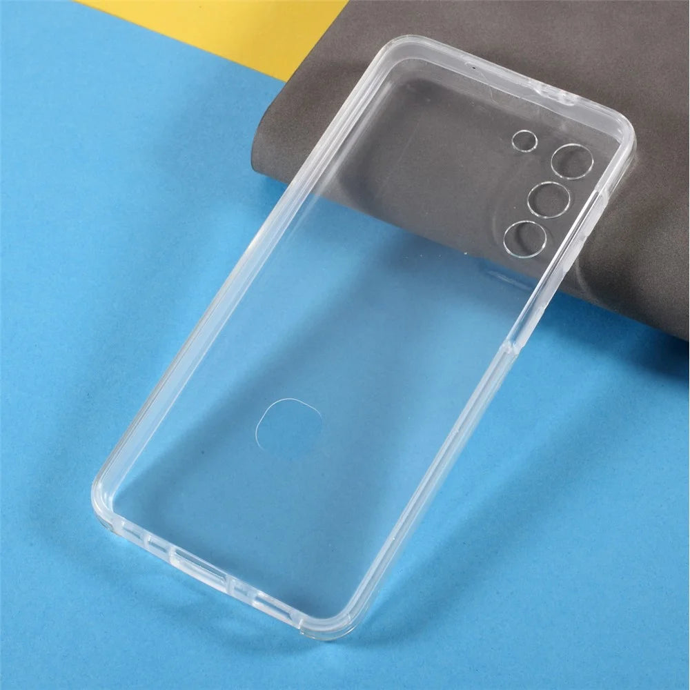 PET Cover + TPU Frame + Acrylic Panel Phone Shell for Samsung Galaxy S21 Plus 5G Clear Full Protection Hybrid Case - 4