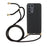 For Samsung Galaxy S21 Ultra 5G Eco-Friendly Wheat Straw Soft TPU Phone Case with Adjustable Lanyard - Black - 1